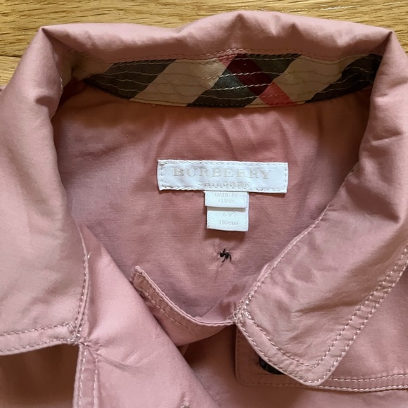 Burberry Light Pink Double-Breasted Kids Dress 6y - Picture 2 of 6